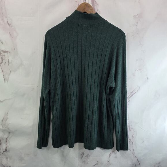 Eri Ali Shirt Womens Small Turtleneck Dark Forest Rib Hacci Plush Fiona - Picture 5 of 11